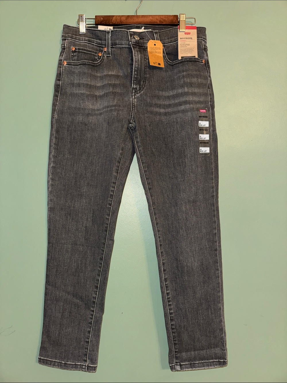 Levi's Women’s Boyfriend Black Wash Slim Jeans 10 W 27 L